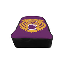 Wildcat with Dark Magenta Background - Leather Backpack