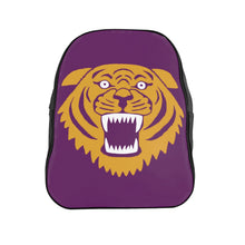 Wildcat with Dark Magenta Background - Leather Backpack