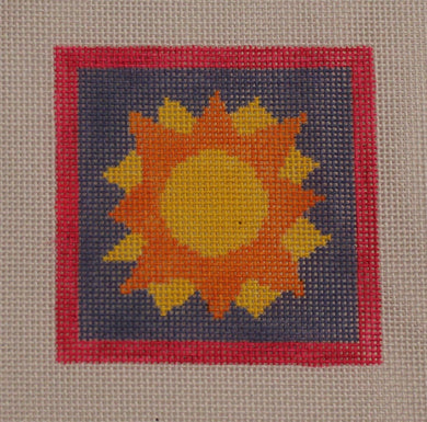 3x3-010 Orange and yellow sun