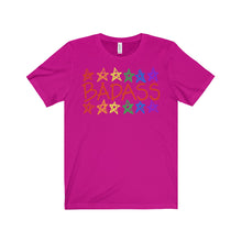 BADASS with rainbow stars - Unisex Jersey Short Sleeve Tee