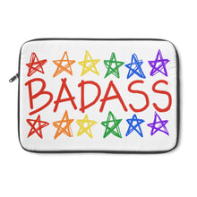 BADASS with rainbow stars - Laptop Sleeve