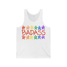 BADASS with rainbow stars - Unisex Jersey Tank