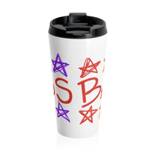 BADASS with rainbow stars - Stainless Steel Travel Mug