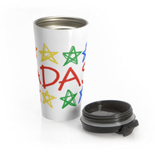 BADASS with rainbow stars - Stainless Steel Travel Mug