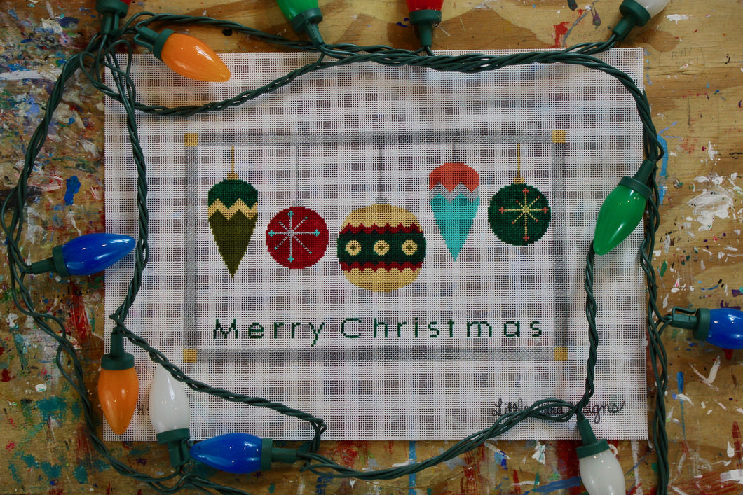 CH-004 Merry Christmas with mid-century modern baubles