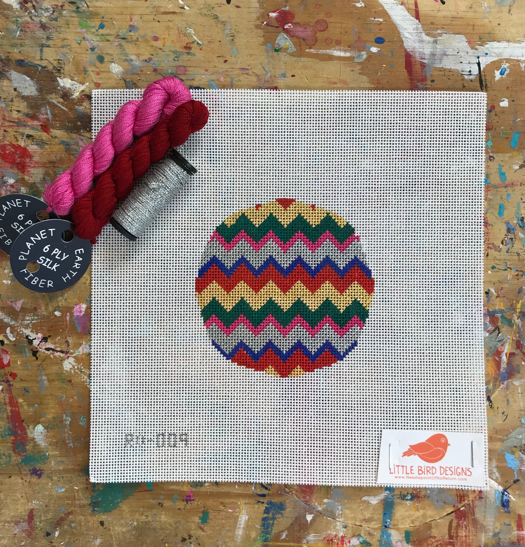 RO-009 Zig-zag with blue and pink
