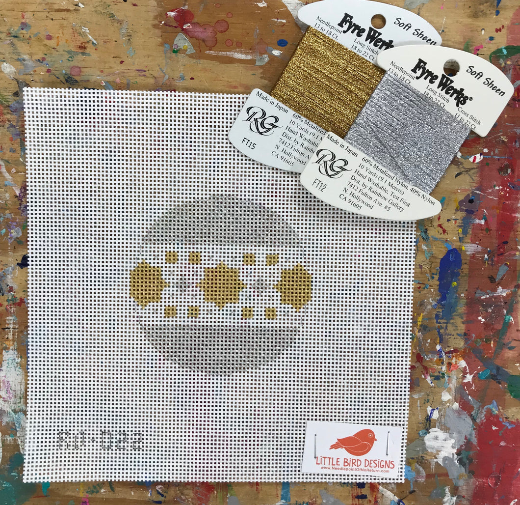 RO-022 Silver with gold stars in band