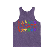 BADASS with rainbow stars - Unisex Jersey Tank