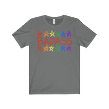 BADASS with rainbow stars - Unisex Jersey Short Sleeve Tee