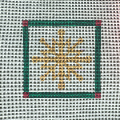 3x3-018 Gold snowflake
