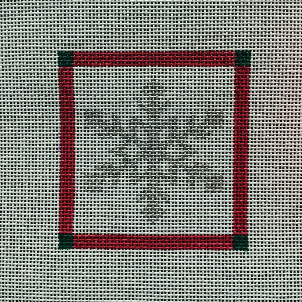 3x3-019 Silver snowflake