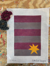 CS-003A Maroon and grey stripes with yellow star