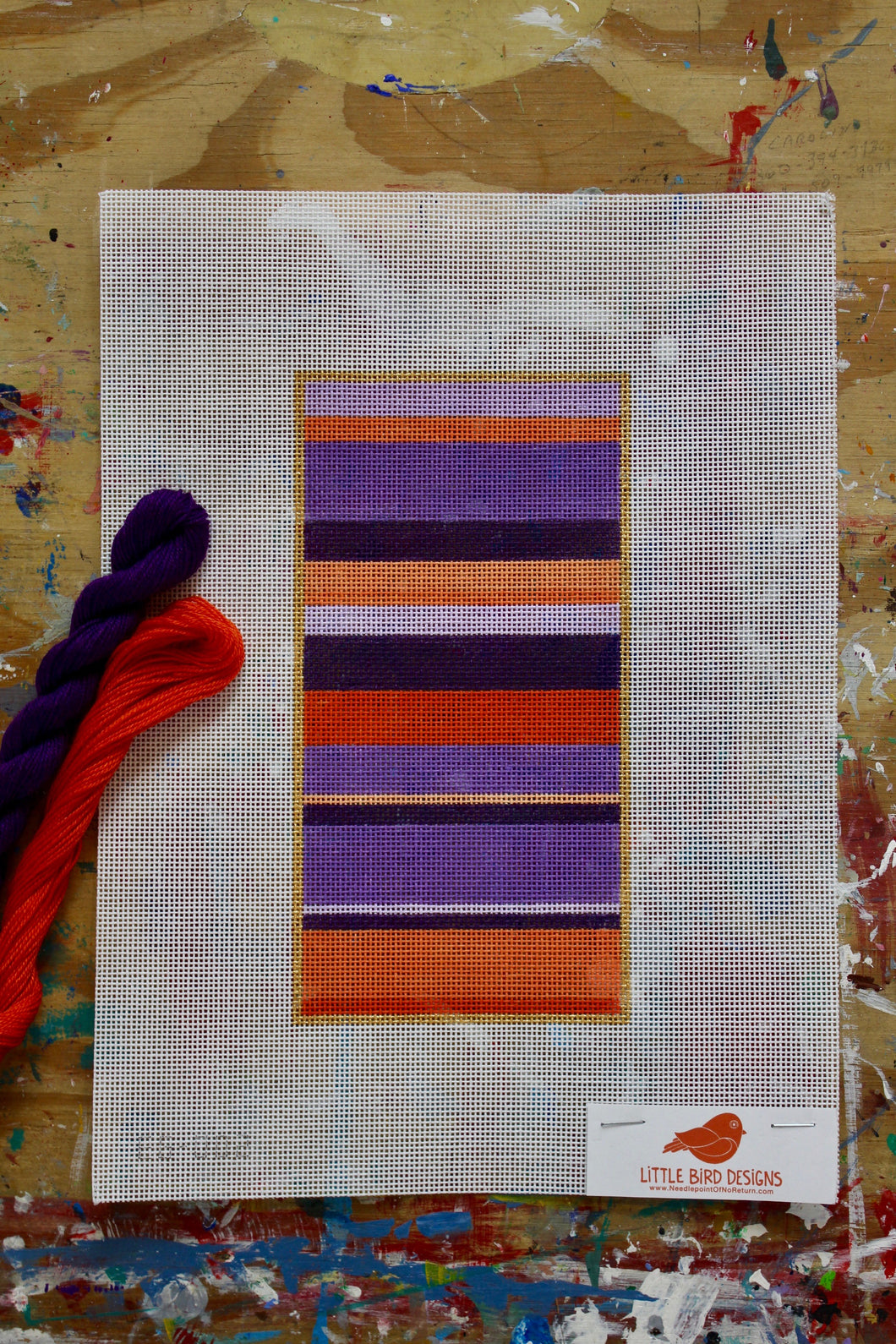 EG-002 Purple and coral stripe